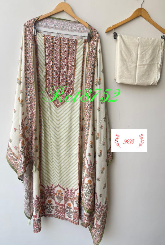 Muslin printed unstitched ladies suit Rc18752