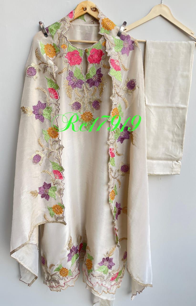 Shimmer silk unstitched ladies suit Rc17919