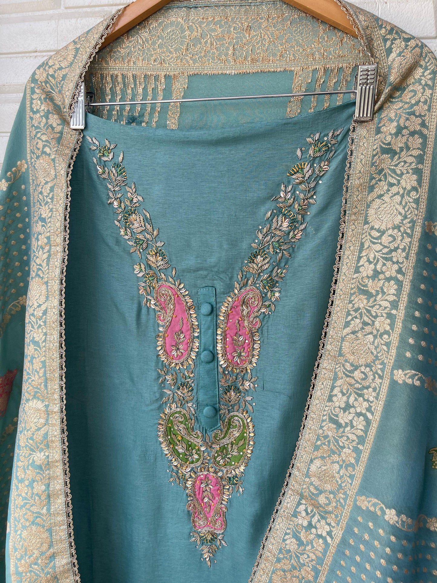 Silk unstitched ladies suit Rc16445 (a)