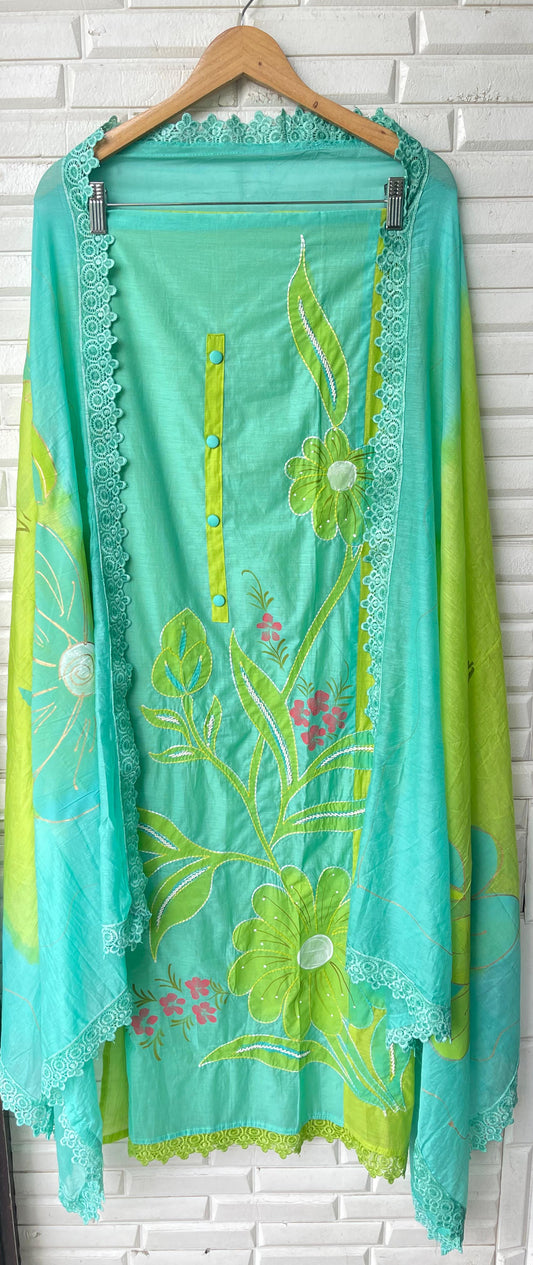 Mul chanderi unstitched ladies suit Rc17643