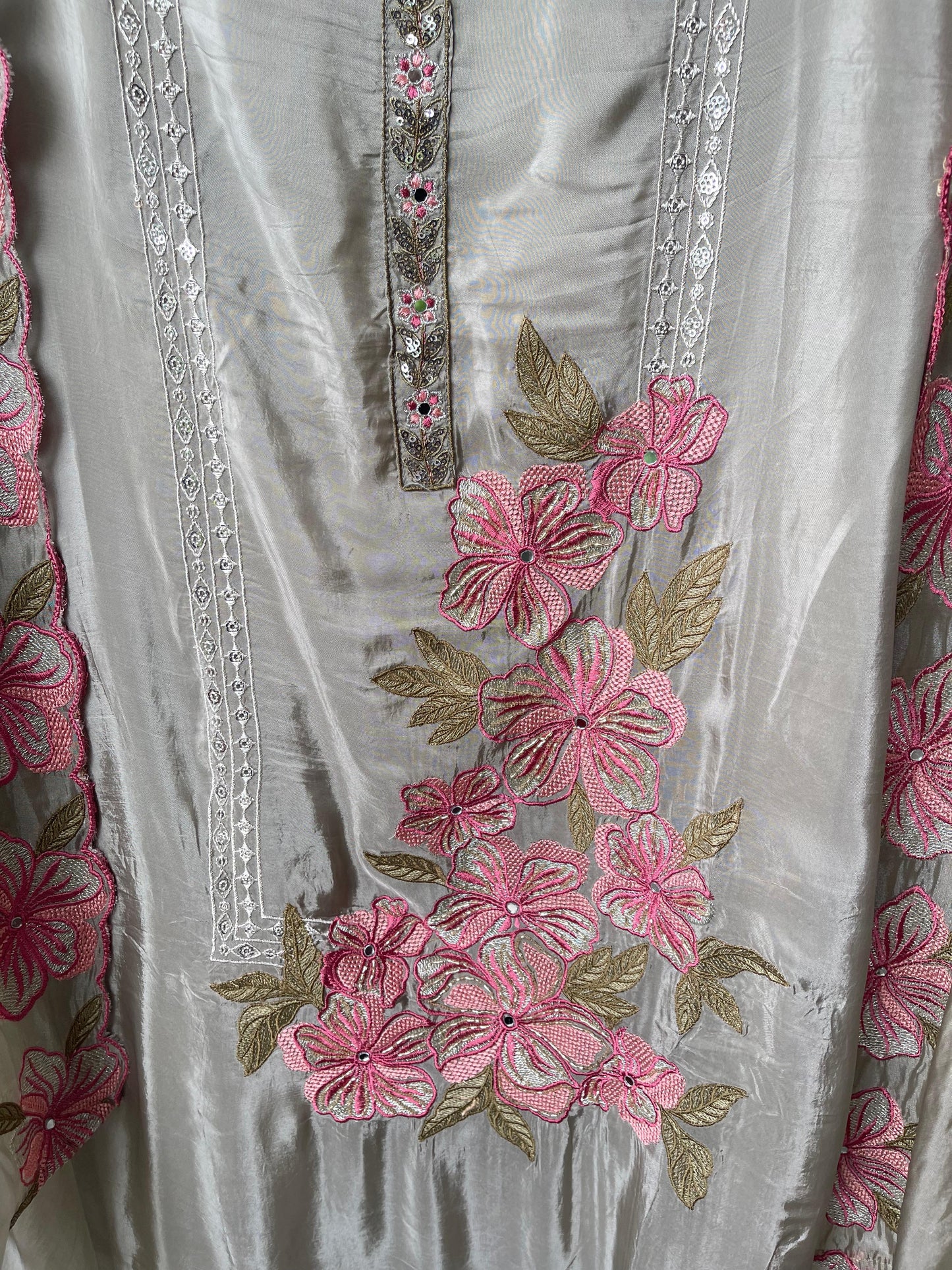 Glass organza unstitched ladies suit Rc17491 (b)