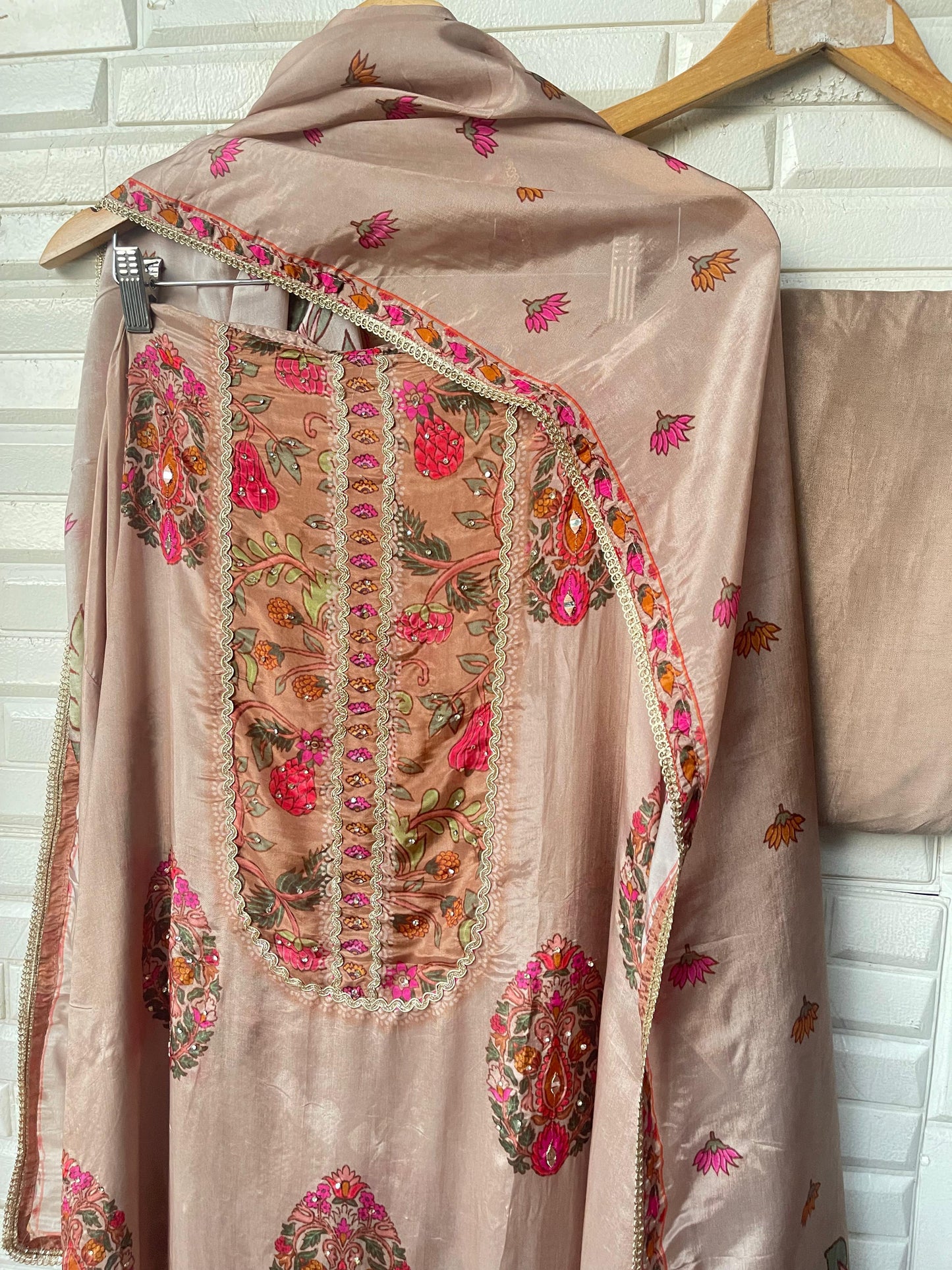 Glass organza unstitched ladies suit Rc17700 (a)