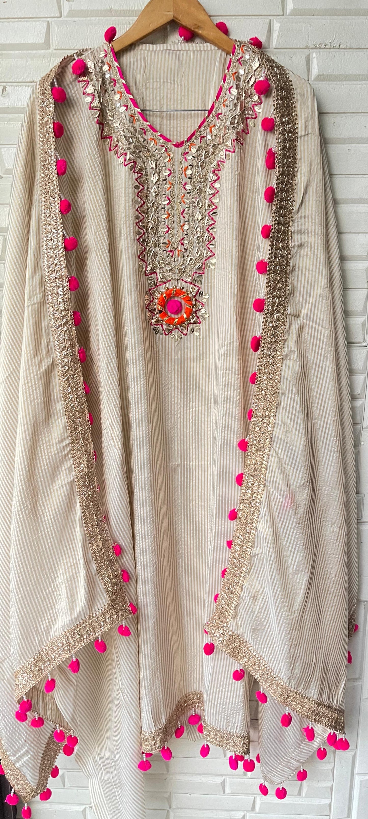 Banarasi shimmer silk unstitched ladies suit Rc17691