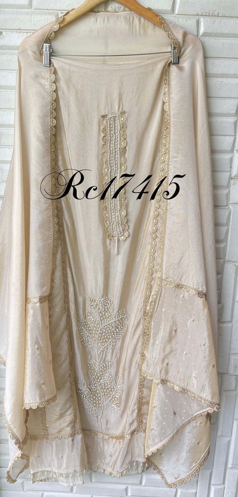 Shimmer silk unstitched ladies suit Rc17415
