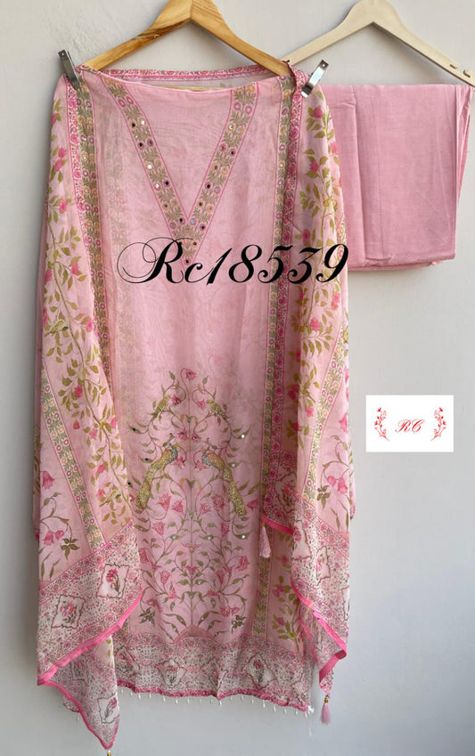 Organza printed unstitched ladies suit Rc18539 (a)