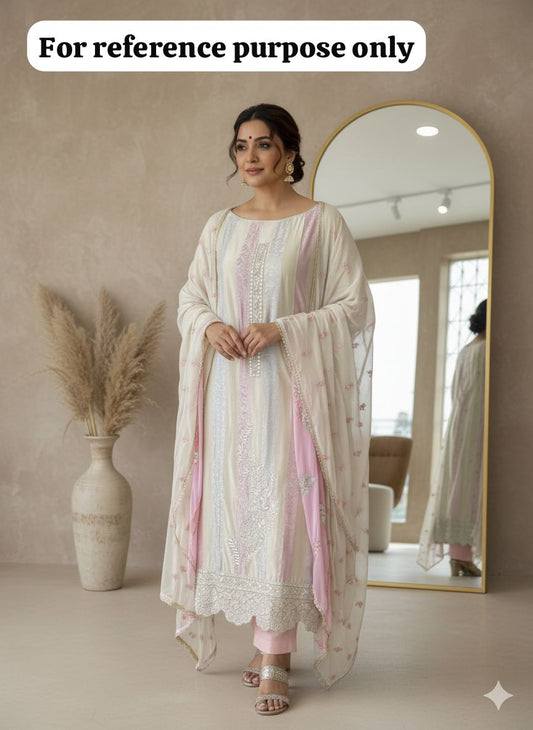 Self Shimmer Silk Unstitched Ladies Suit RC-18224 – view 2
