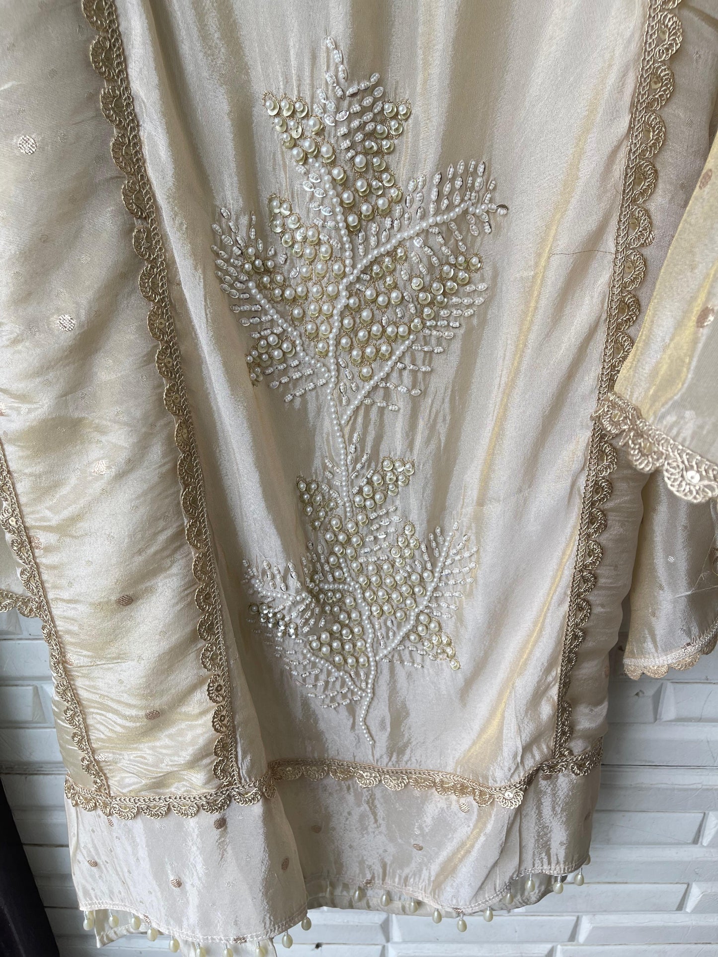 Shimmer silk unstitched ladies suit Rc17415
