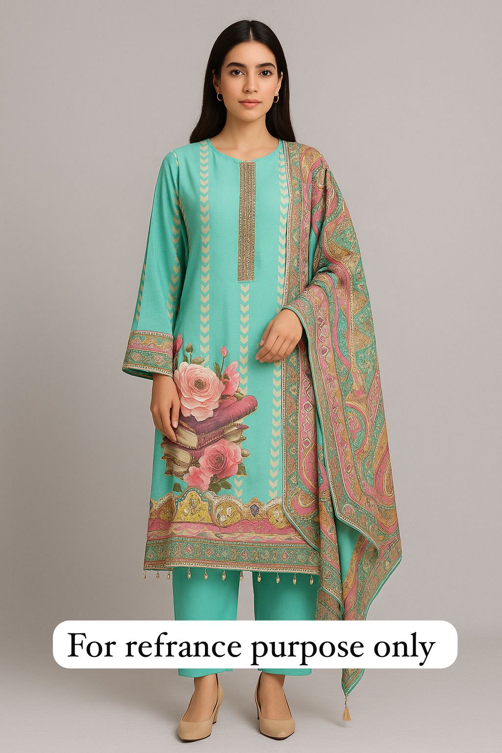 Shimmer silk unstitched ladies suit Rc17665