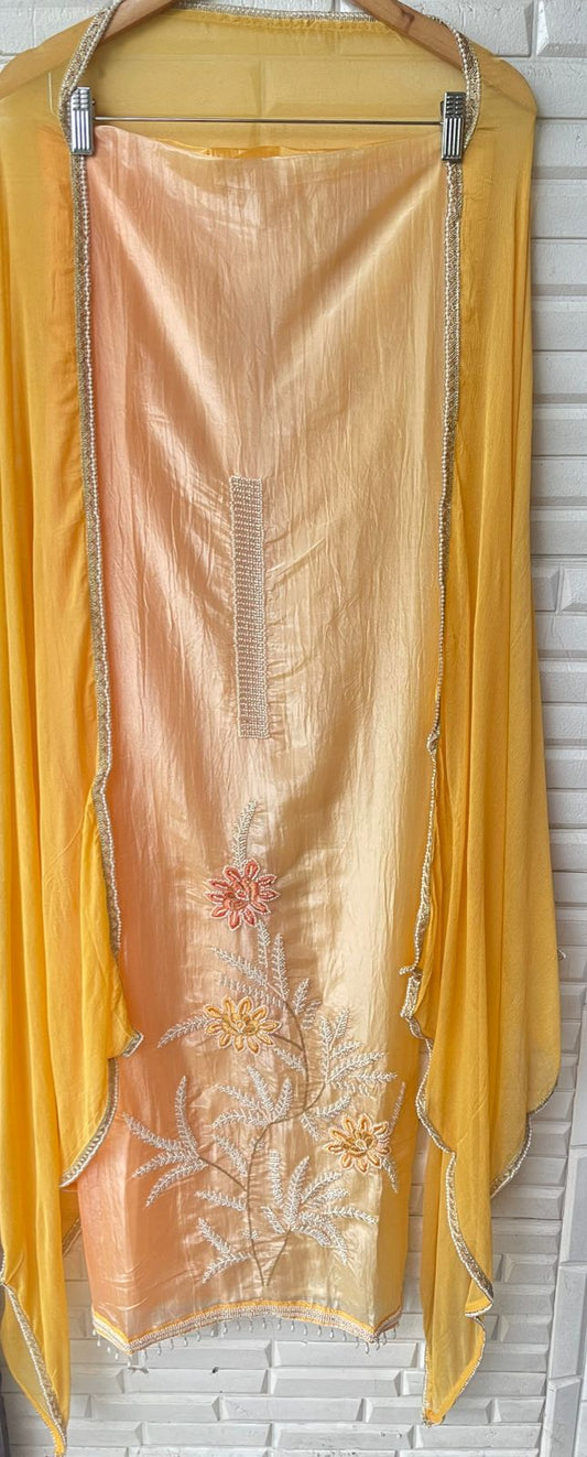 Jimmy choo glass organza unstitched ladies suit Rc17607 (b)