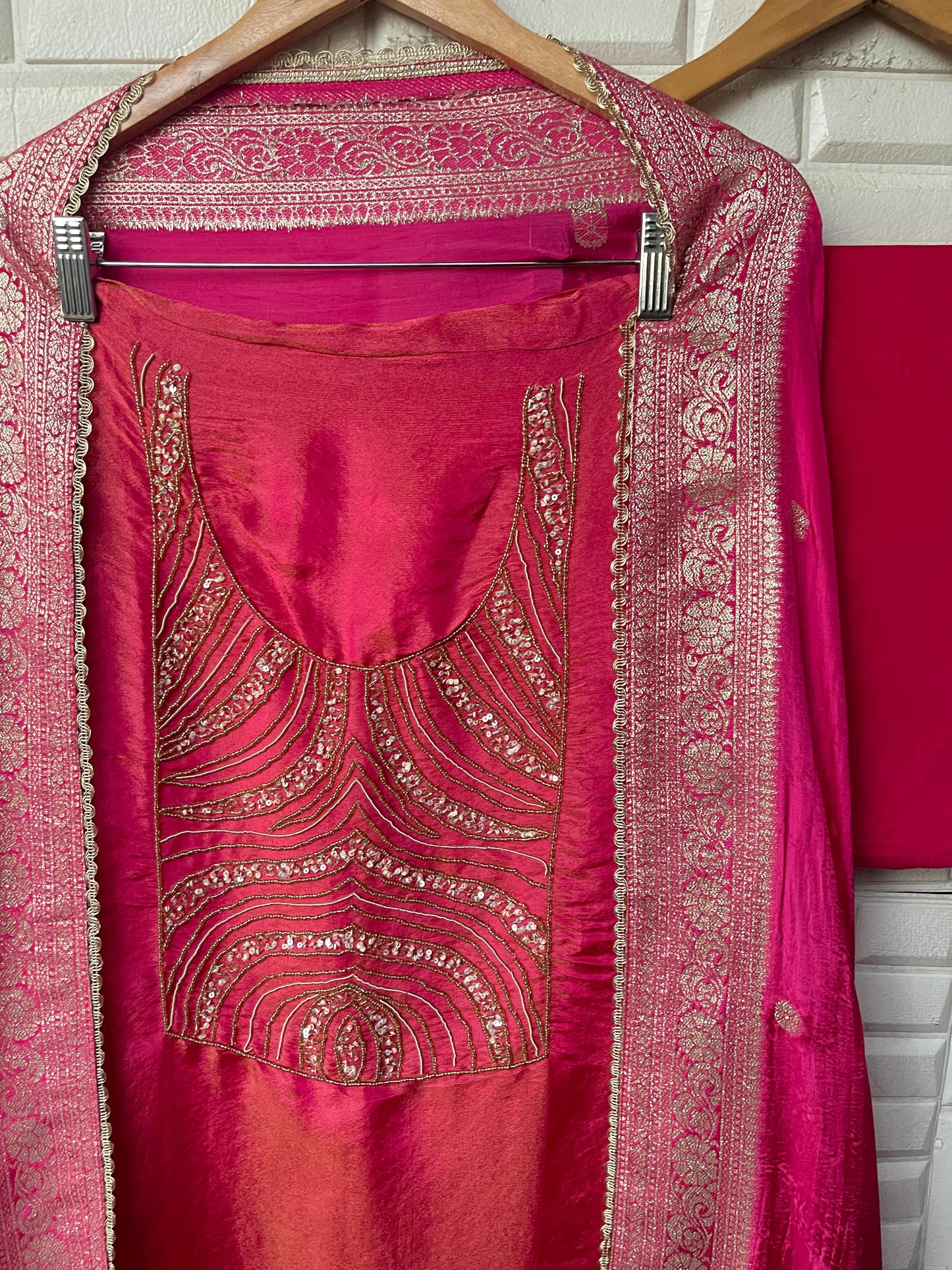 Shimmer silk unstitched ladies suit Rc17789 (b)