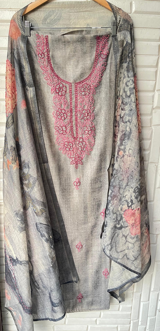 Linen silk unstitched ladies suit Rc17723 (b)