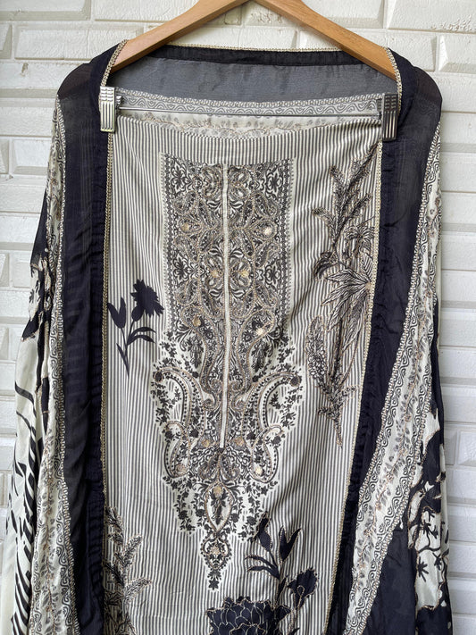 Muslin unstitched ladies suit Rc17424