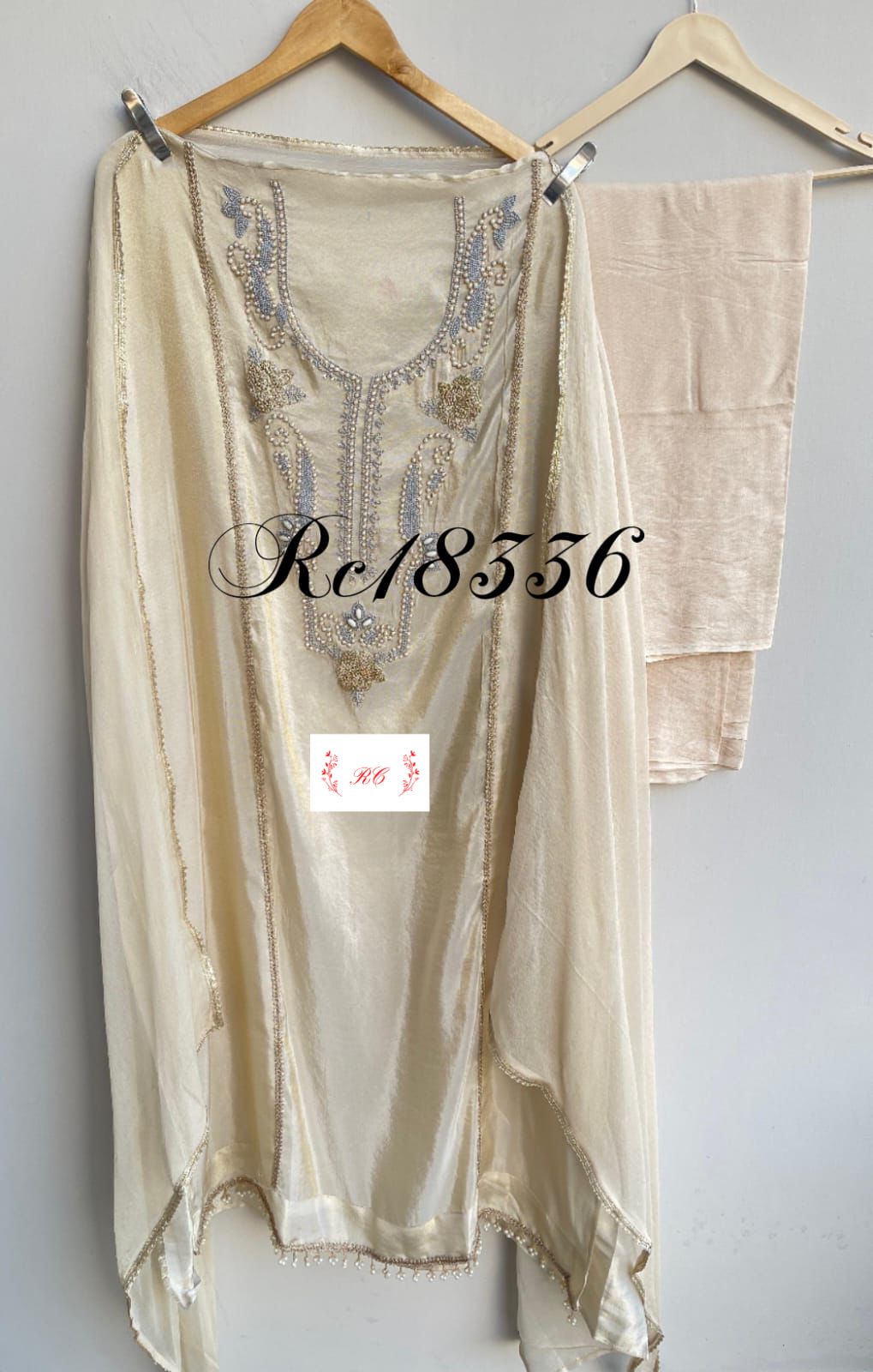 Shimmer Silk Unstitched Ladies Suit RC-18336 β view 6