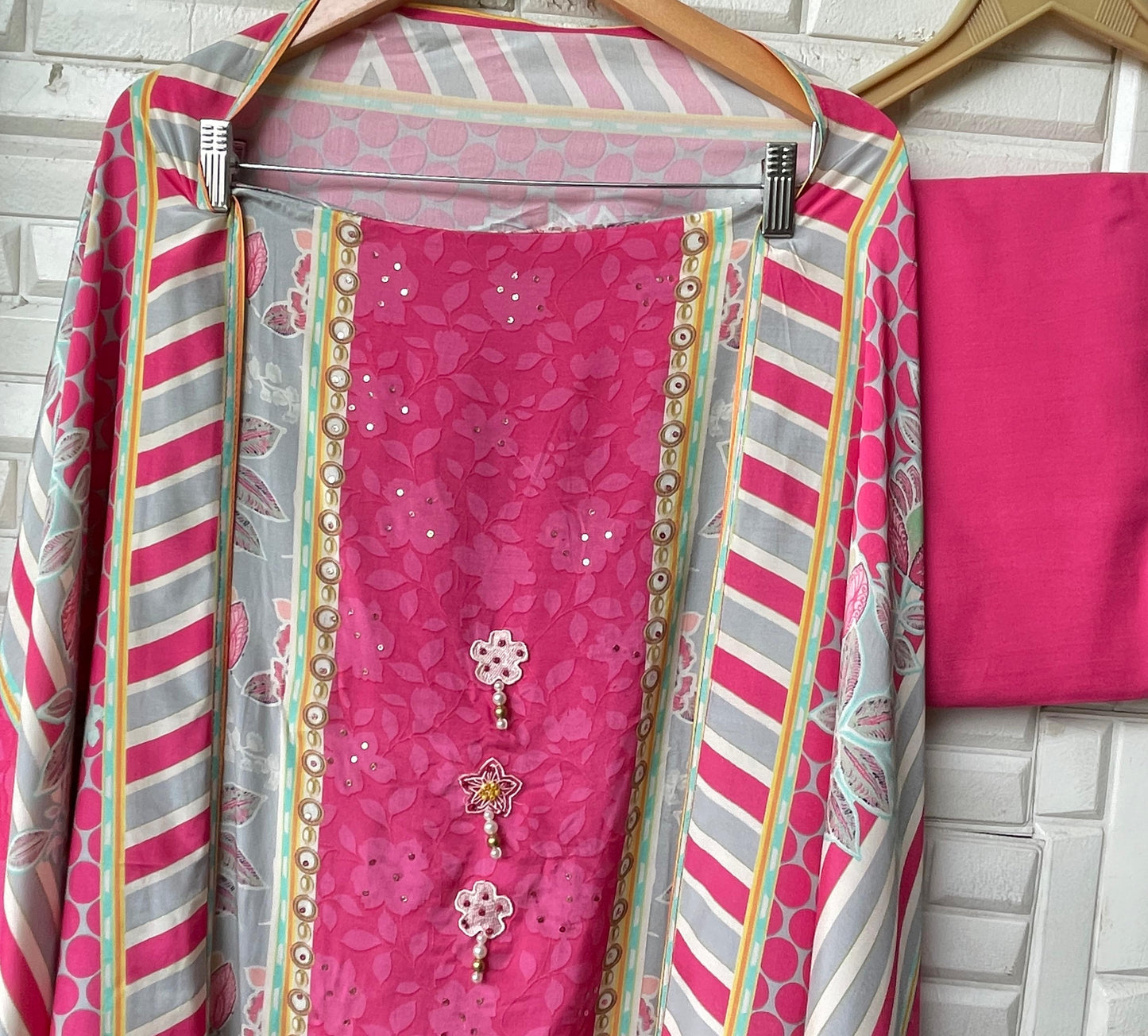 Muslin unstitched ladies suit Rc17479
