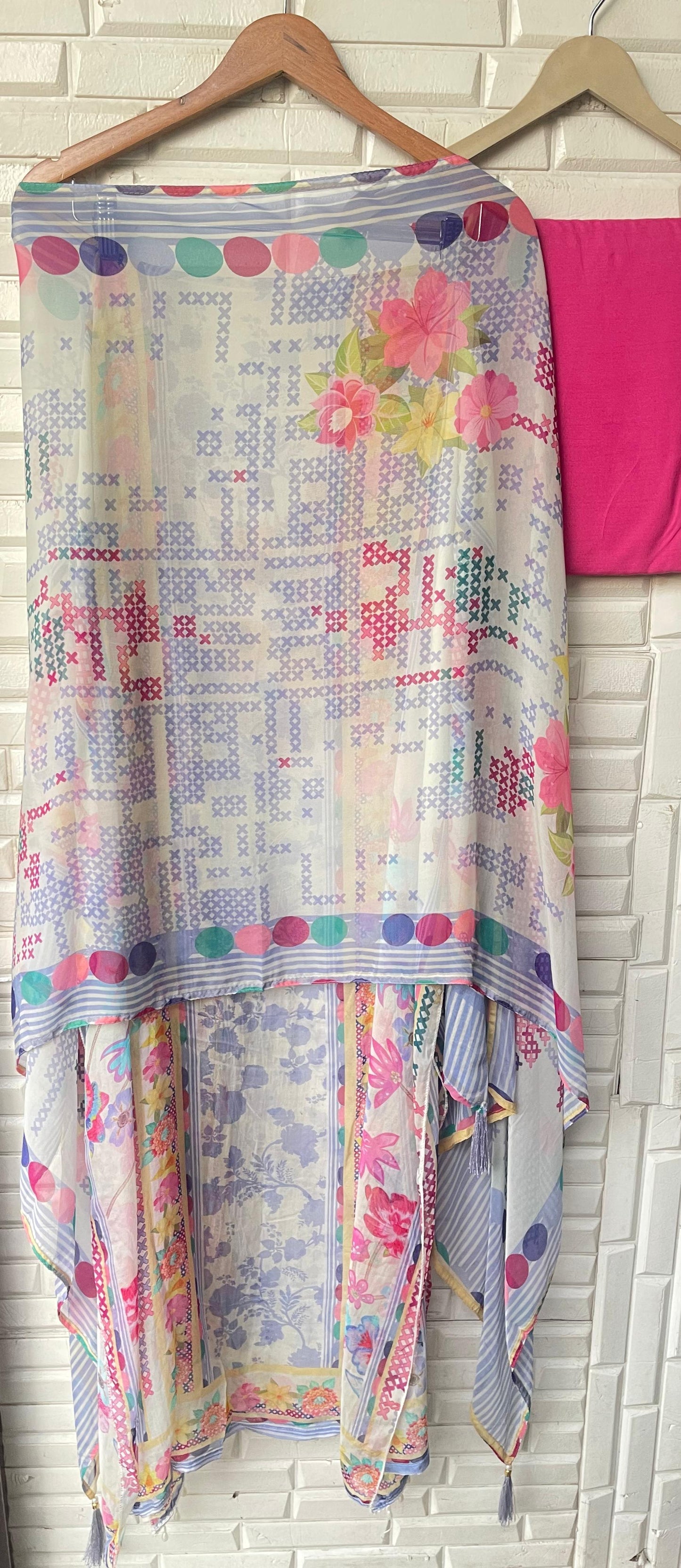 Organza unstitched ladies suit Rc17707