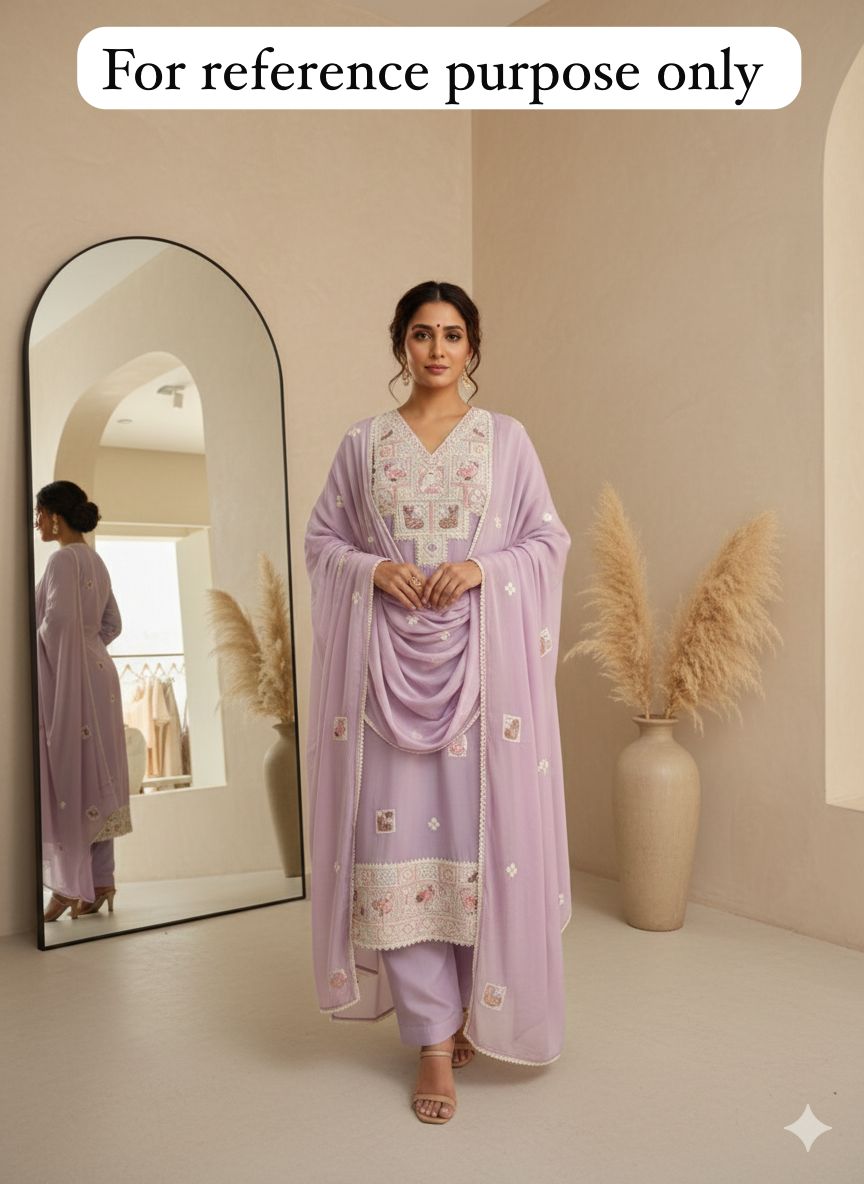 Mul chanderi unstitched ladies suit Rc18458 (a)