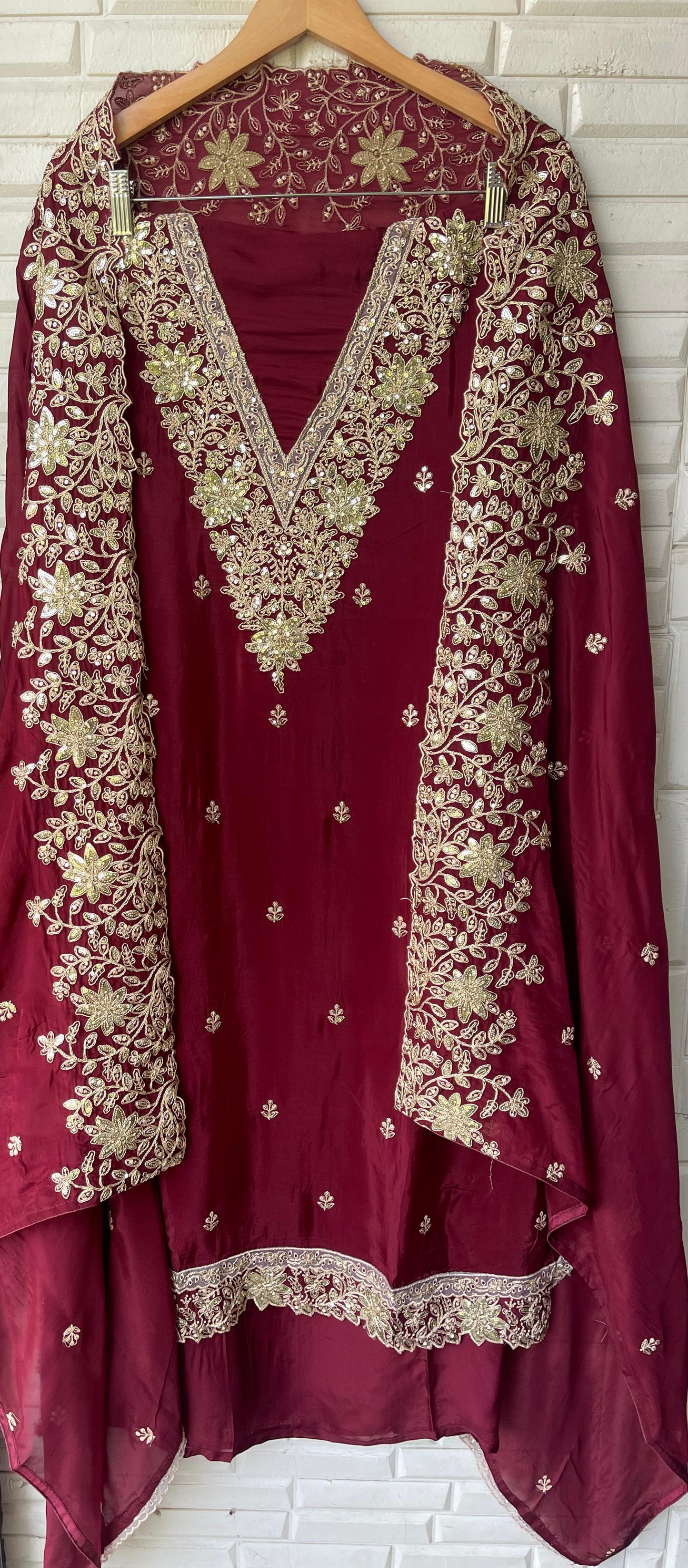 Organza crepe unstitched ladies suit Rc17744 (a)