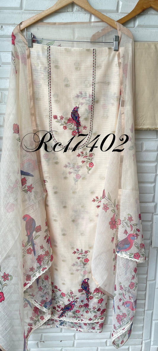 Kota doriya unstitched ladies suit Rc17402