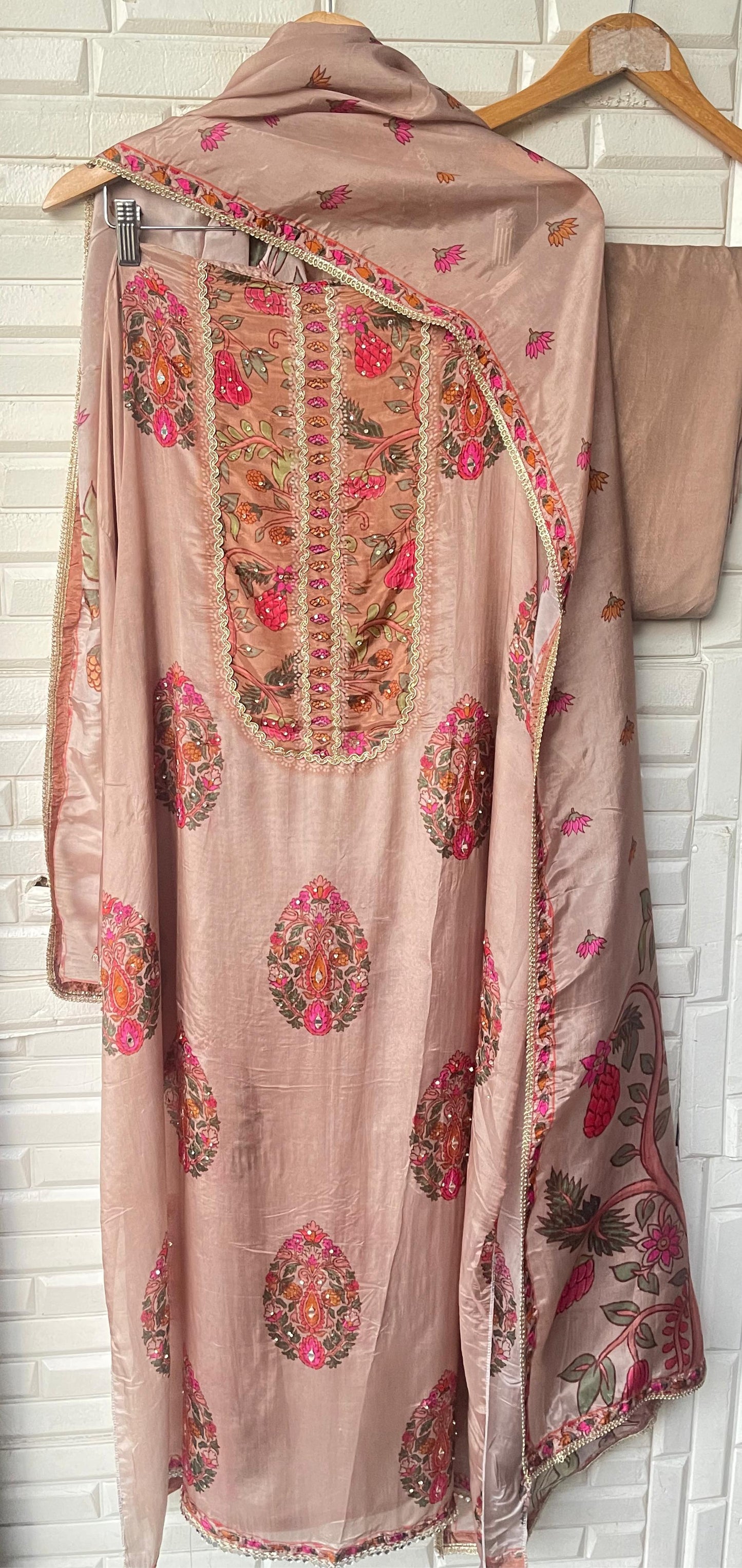 Glass organza unstitched ladies suit Rc17700 (a)