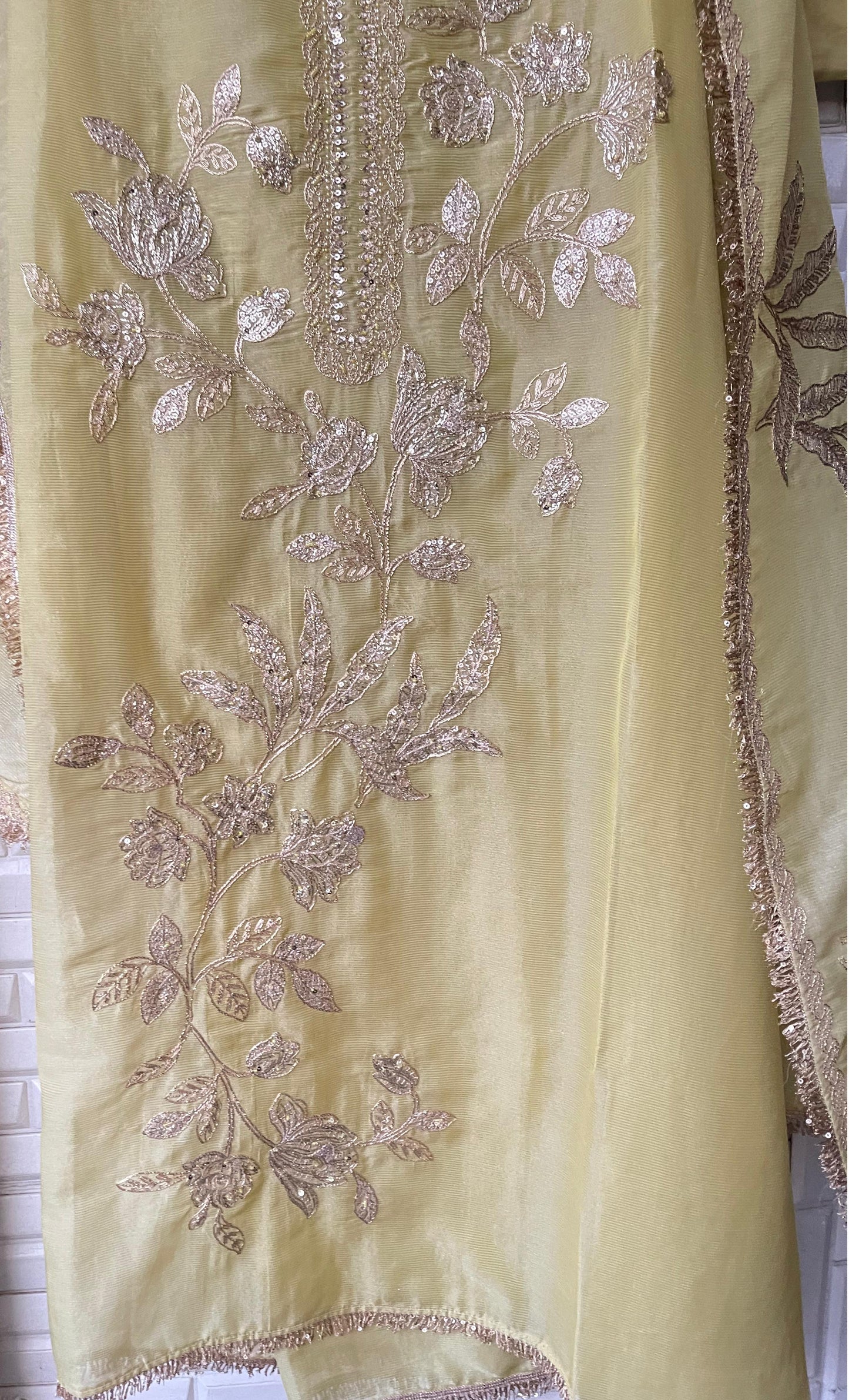 Weaving shimmer silk unstitched ladies suit Rc17689(a)