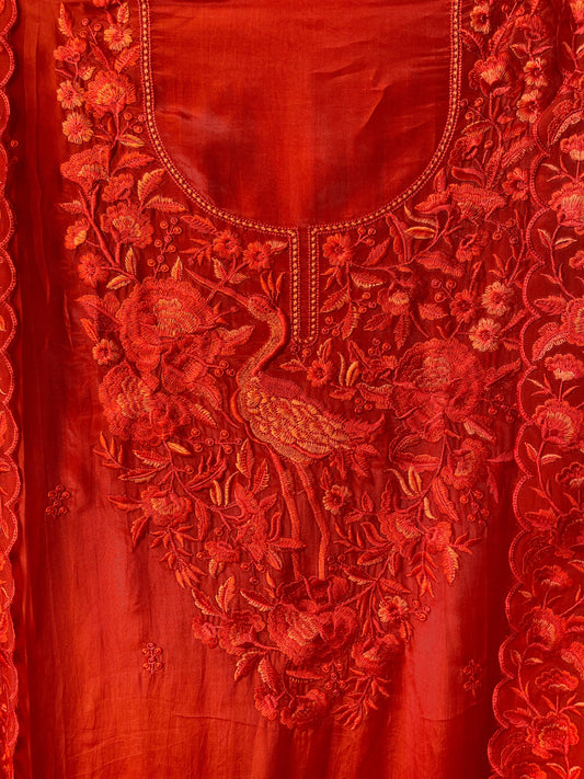 Crape silk unstitched ladies suit Rc17816 (c)