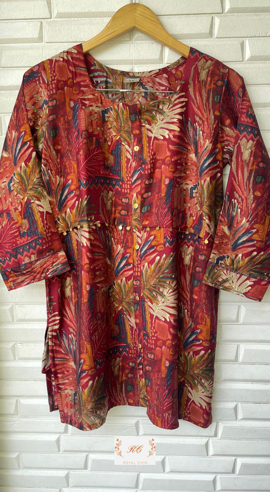 Muslin Printed Ready to Wear Coord Set Rc12161