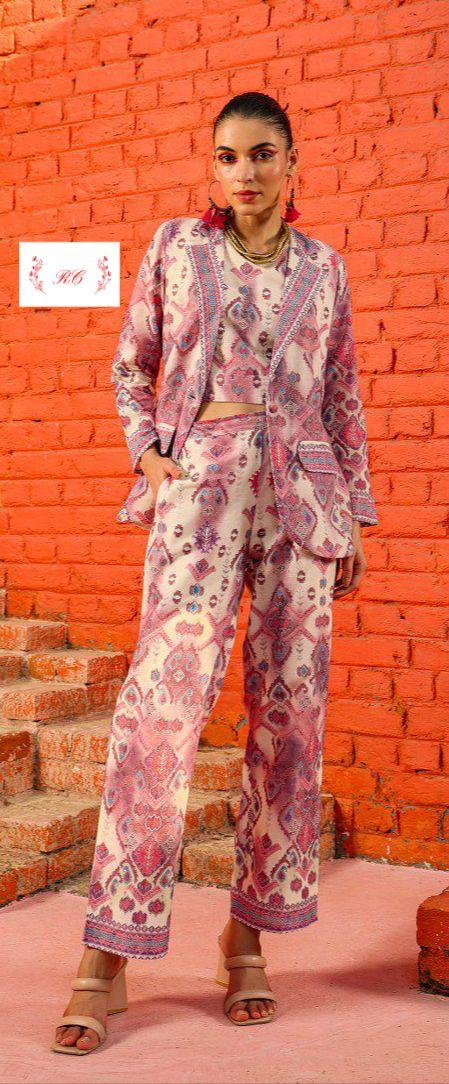 Linen Ready to Wear Co-ord Set Rc14651