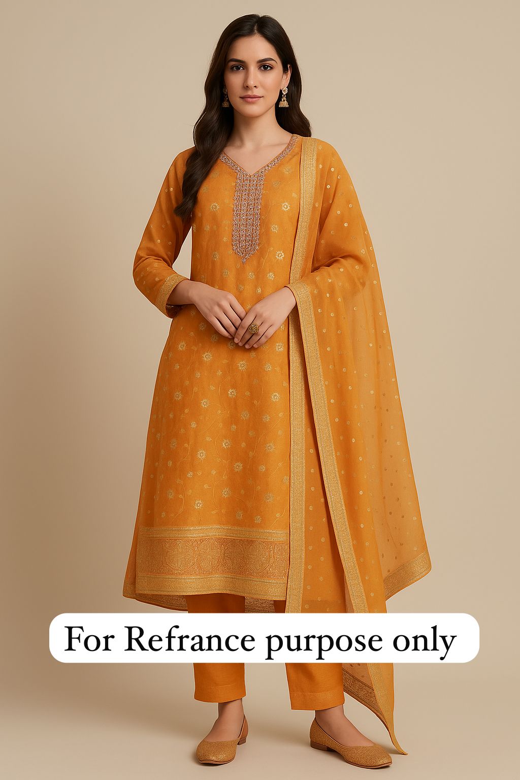 Self banarasi shimmer silk unstitched ladies suit Rc17768