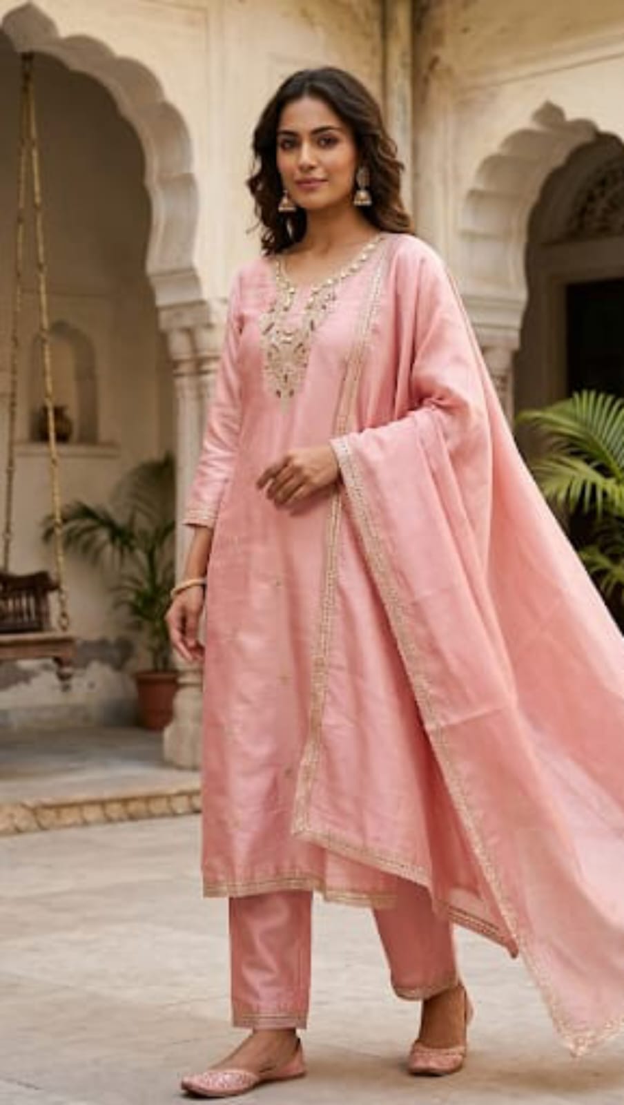 Shimmer Giraffe Silk Ladies Unstitched Suit