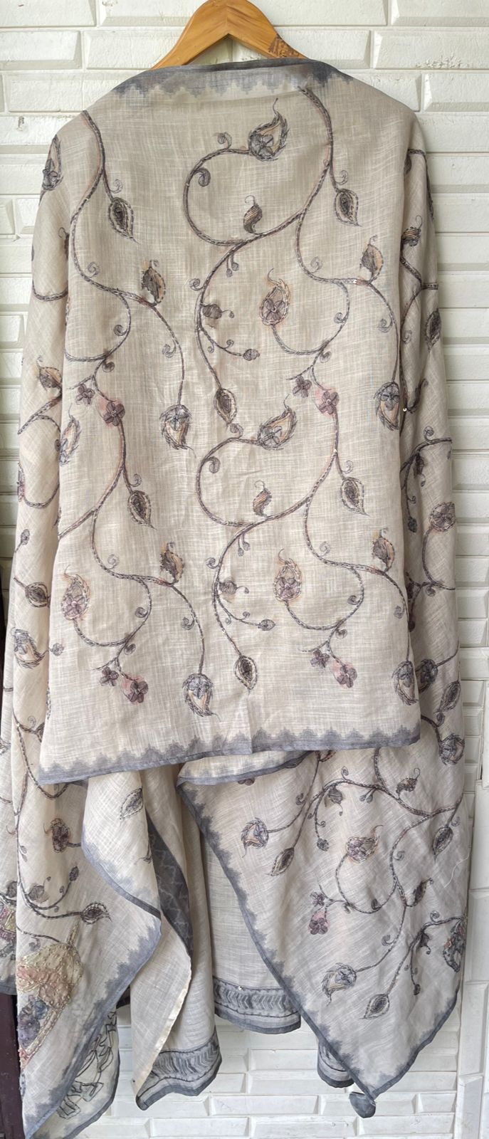 Pure linen unstitched ladies suit Rc17685 (a)