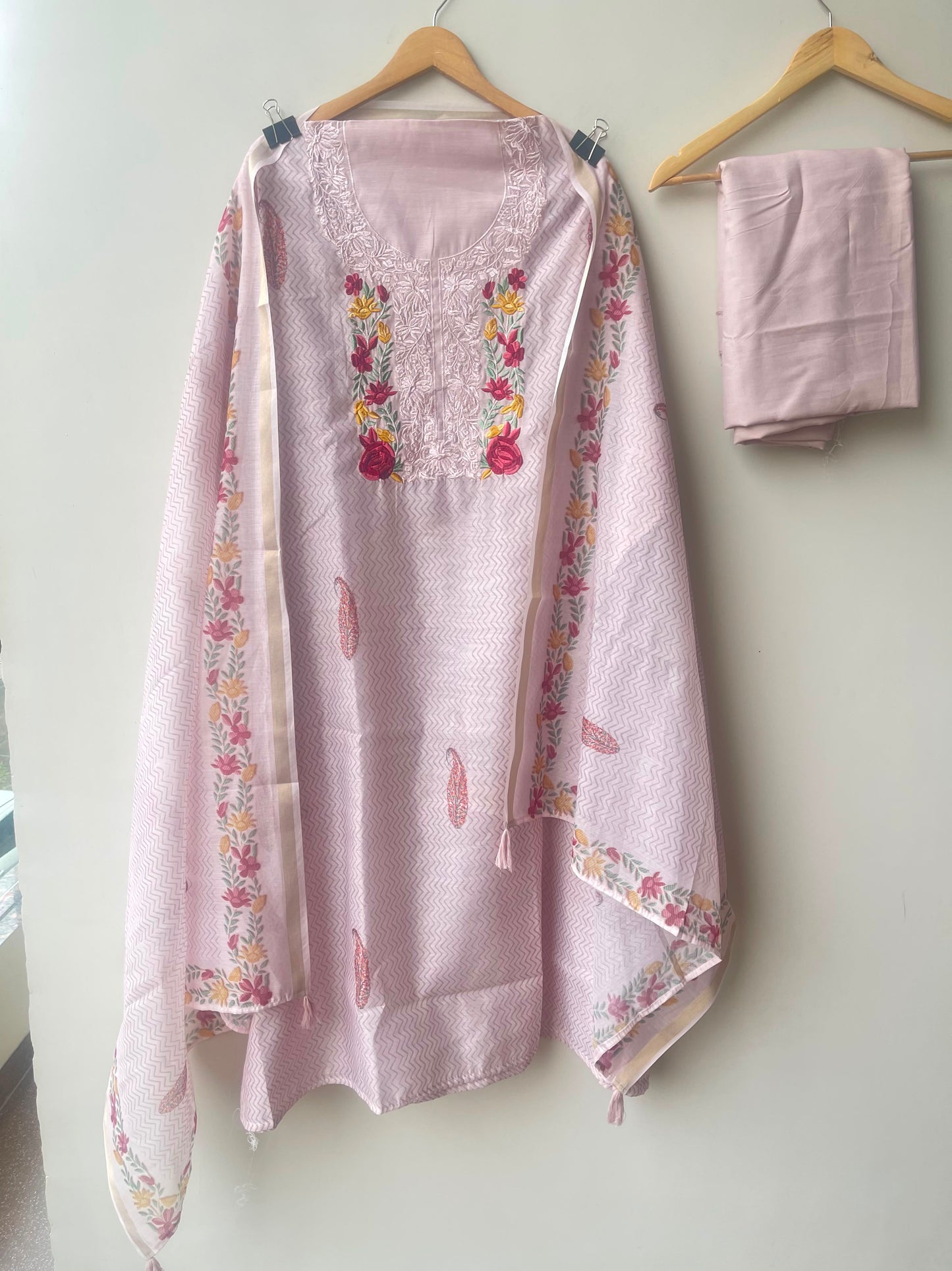 Mul chanderi printed ladies unstitched suit Rc18960 (a)