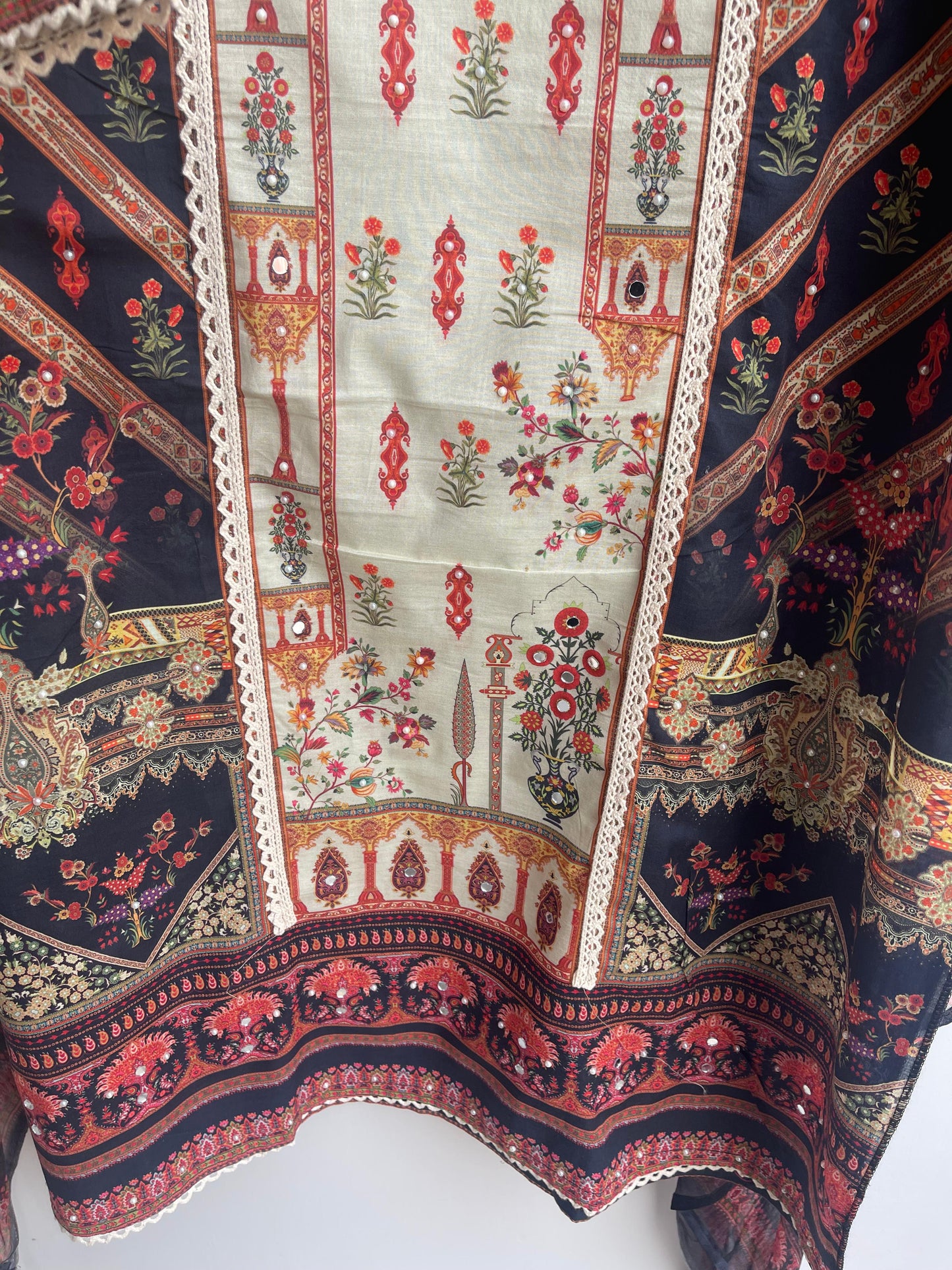 Cotton silk unstitched ladies suit Rc17950