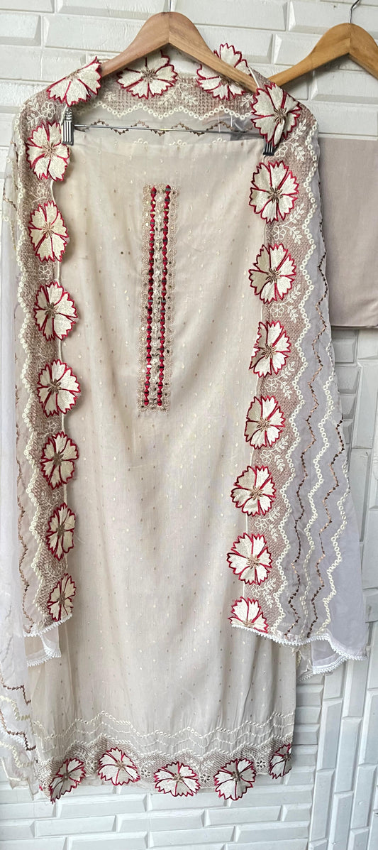 Shimmer linen unstitched ladies suit Rc17419