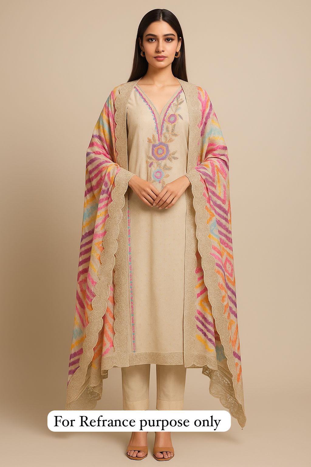 Banarasi shimmer organza unstitched ladies suit Rc17683