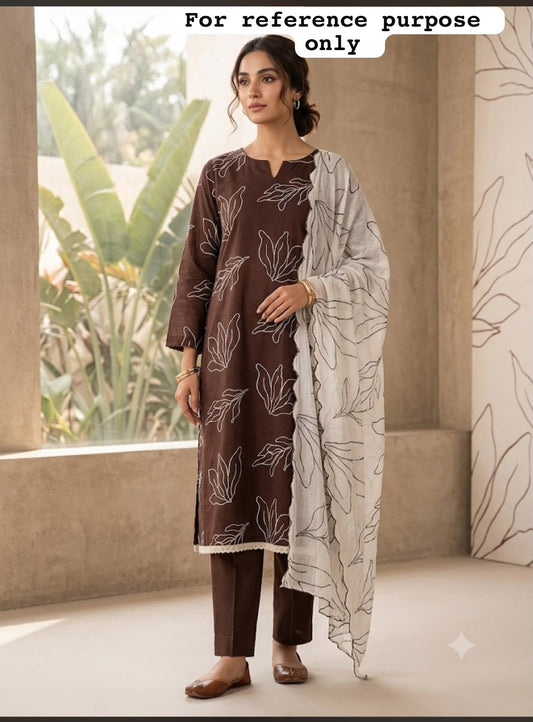 Cotton Unstitched Ladies Suit with Resham Work RC-19187 - Royal Chic by Priti (photo 2)