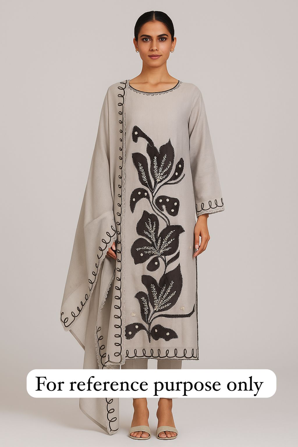 Satin crape unstitched ladies suit Rc17807