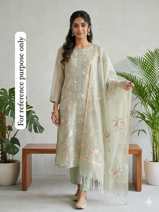Shimmer banarasi kota doriya unstitched ladies suit Rc18532