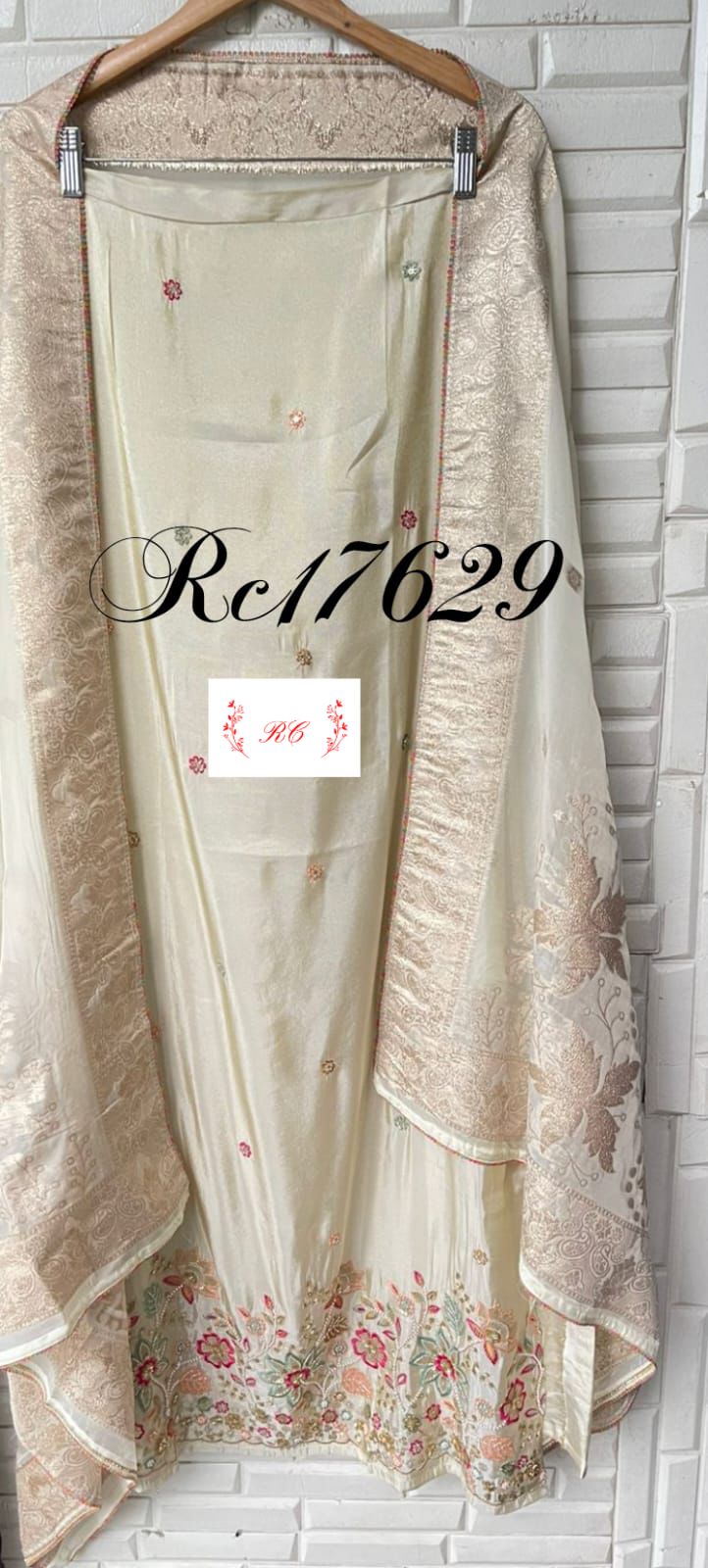 Shimmer silk unstitched ladies suit Rc17629