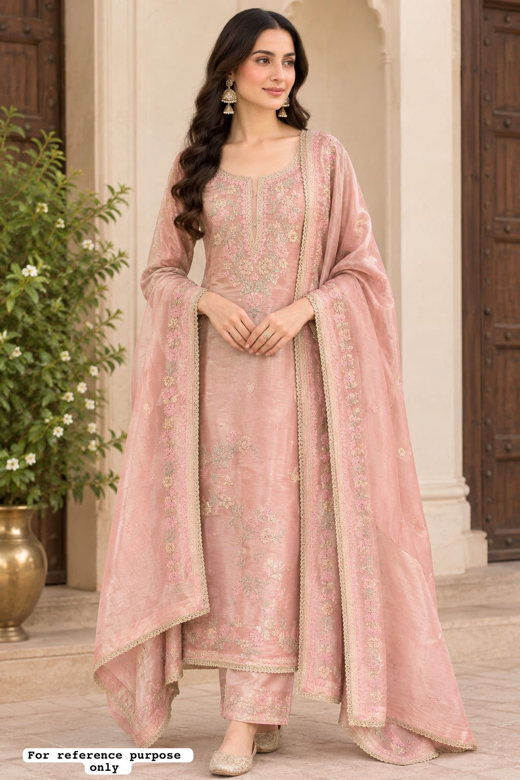 Premium Shimmer Silk Designer 3 pcs Unstitched Suit Set
