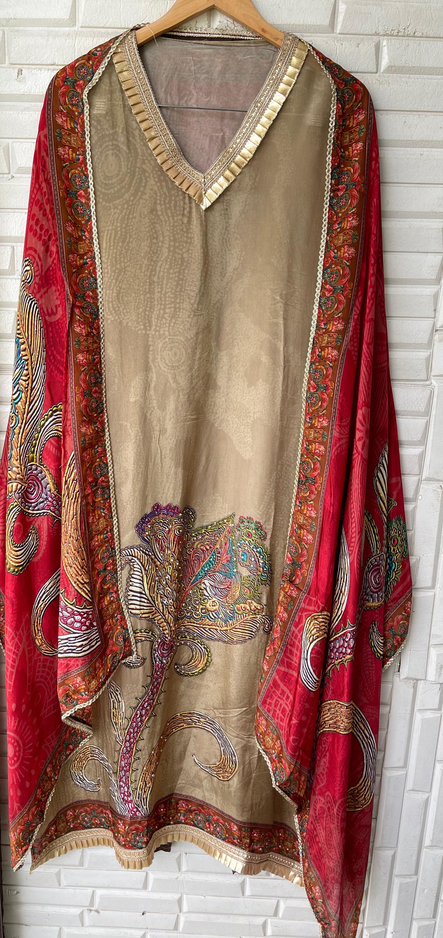 Self satin crape unstitched ladies suit Rc17781