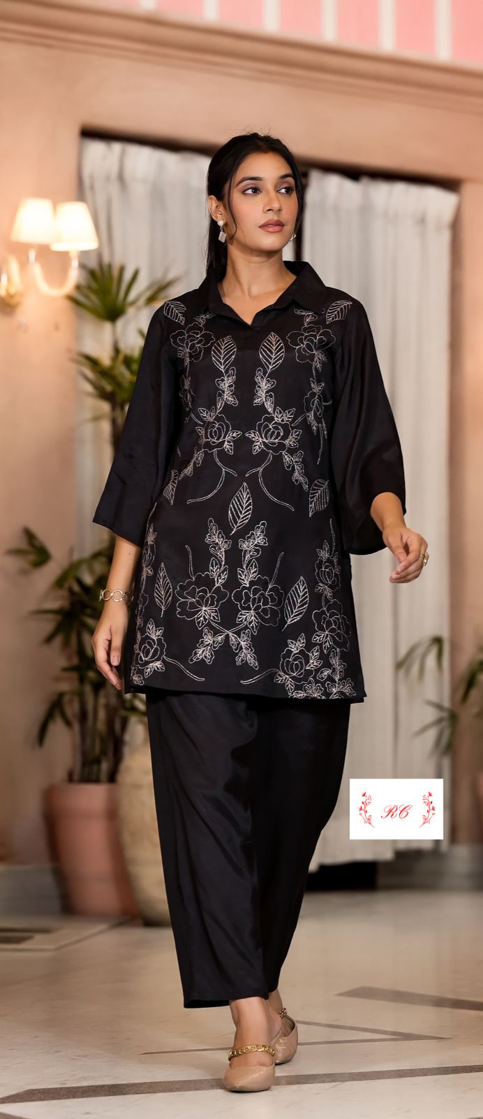 Silk Ready to Wear Co-ord Set Rc15222(b)