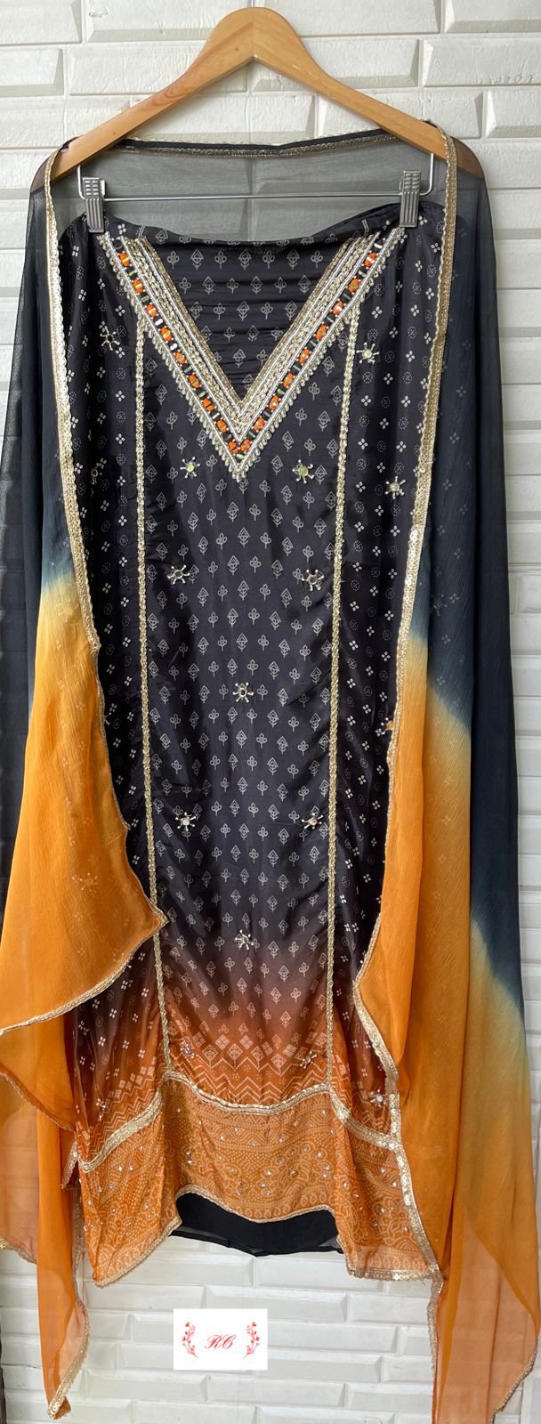 Organza Silk Unstitched Ladies Suit Rc 15147