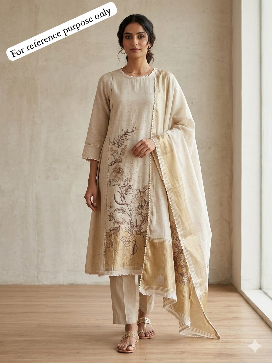 Soft banarasi weaving mul chanderi unstitched ladies suit Rc18921
