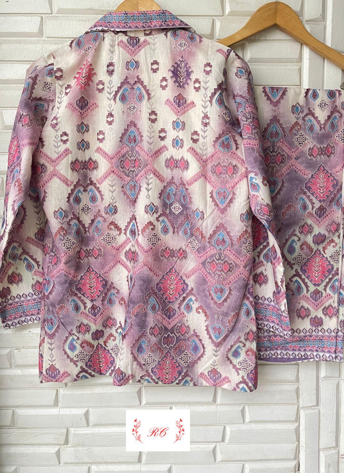 Linen Ready to Wear Co-ord Set Rc14651