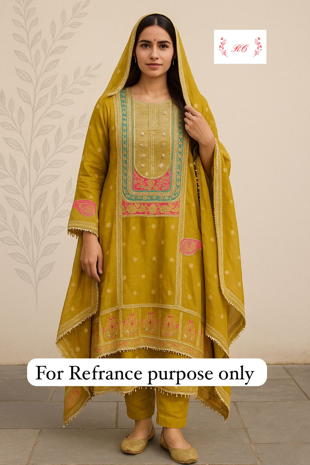 Banarasi shimmer silk unstitched ladies suit Rc17668 (a)