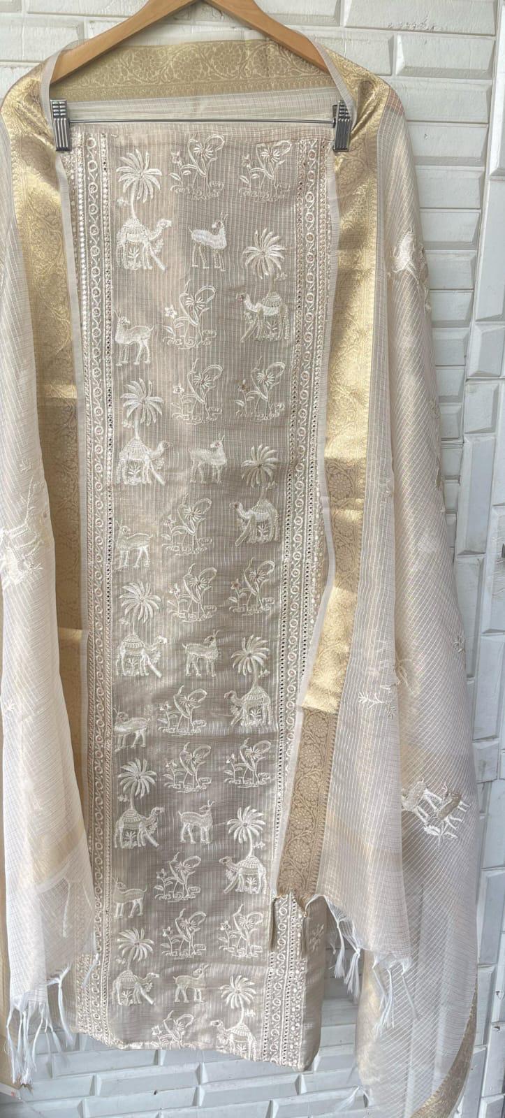 Kora Shimmer Unstitched Ladies Suit Rc 16906