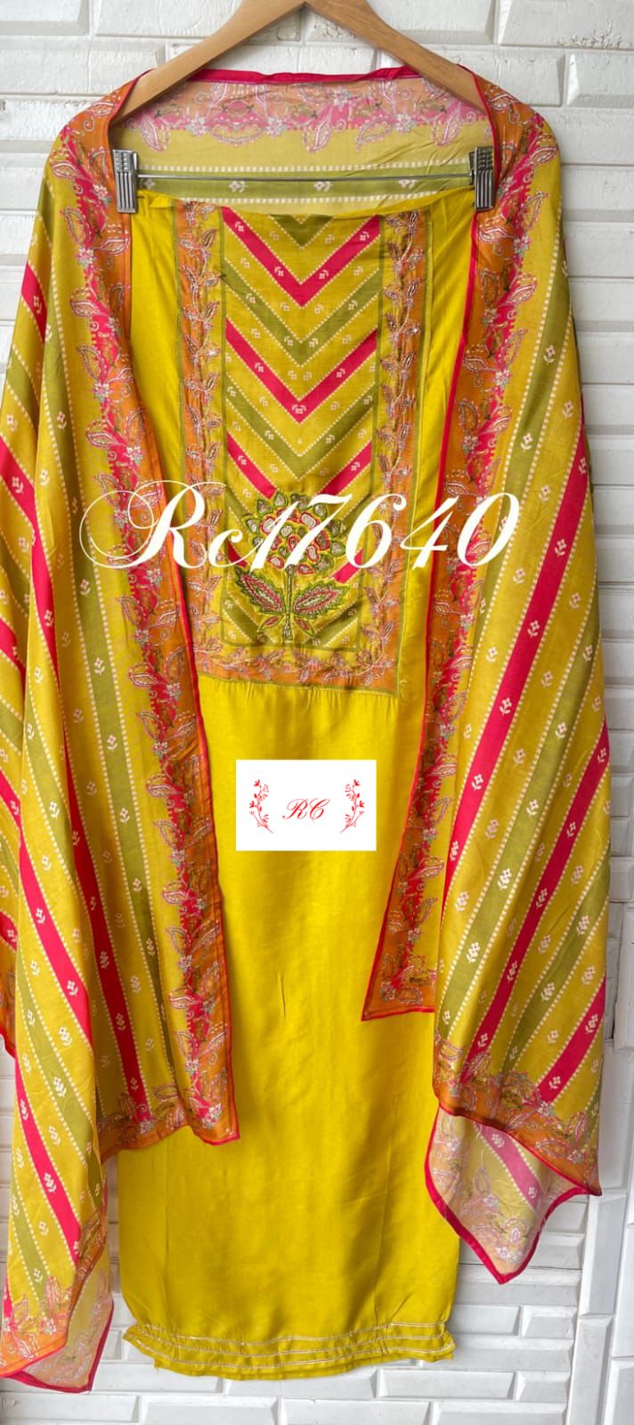 Tassar silk unstitched ladies suit Rc17640
