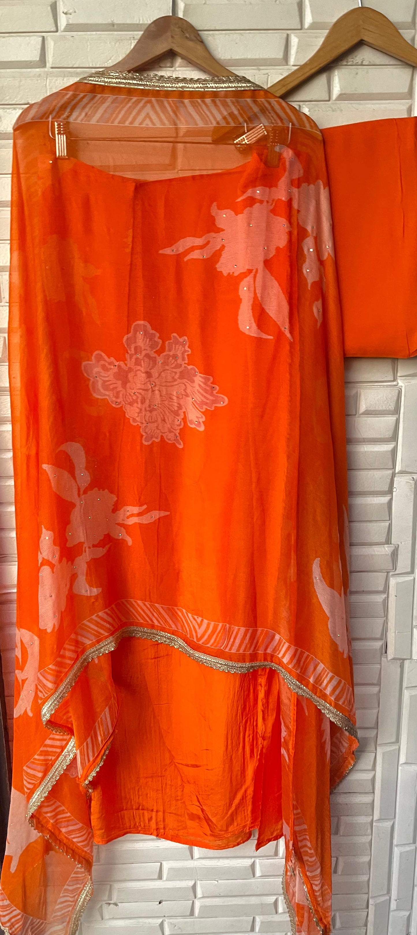 Glass organza unstitched ladies suit Rc17534