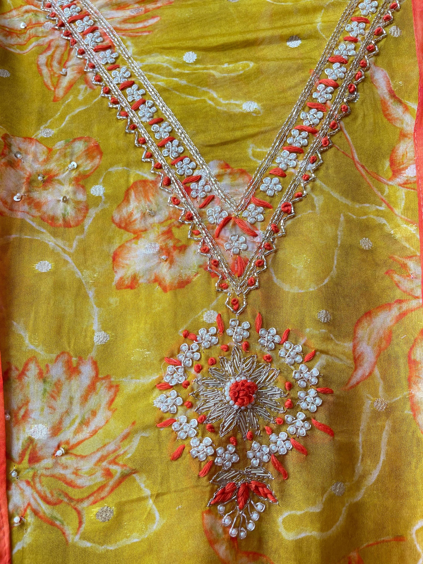 Banarasi organza unstitched ladies suit Rc17678