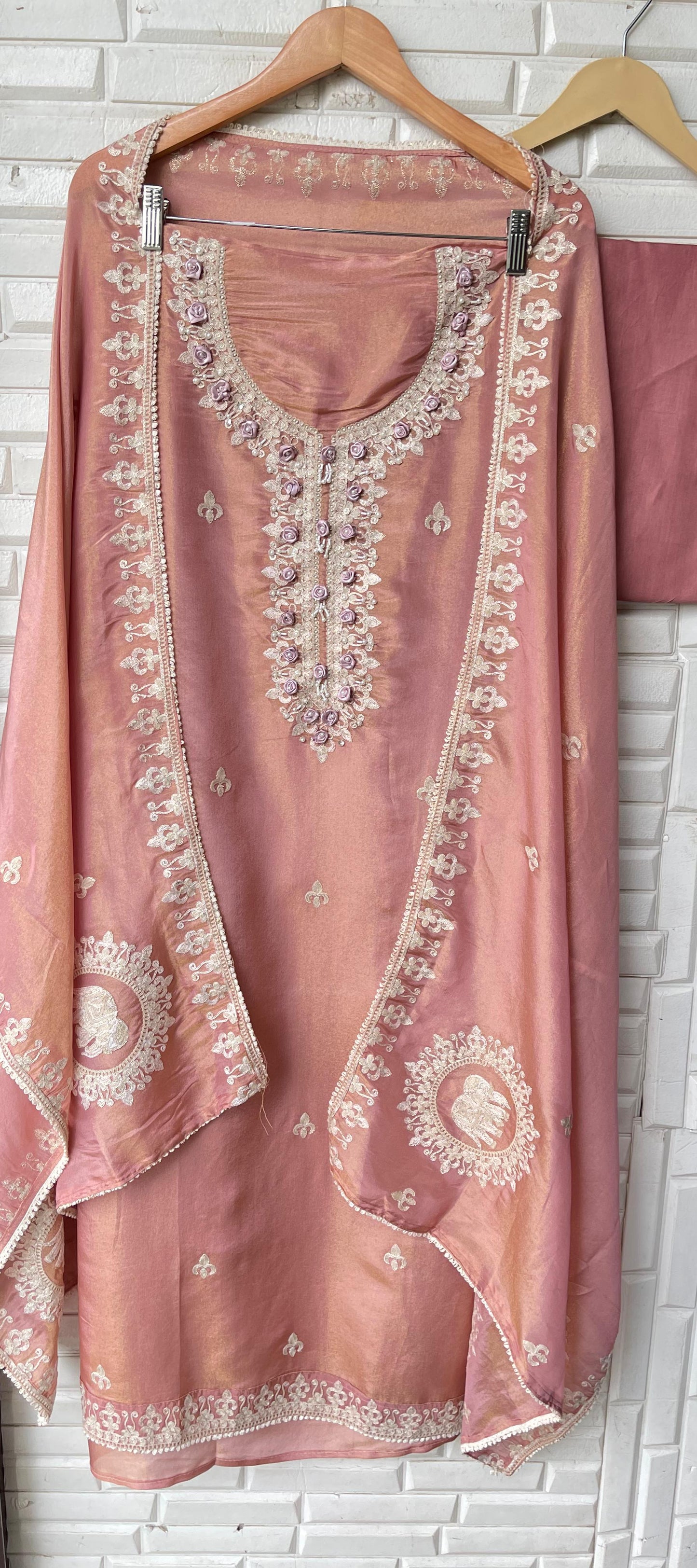 Shimmer silk unstitched ladies suit Rc17602 (d)